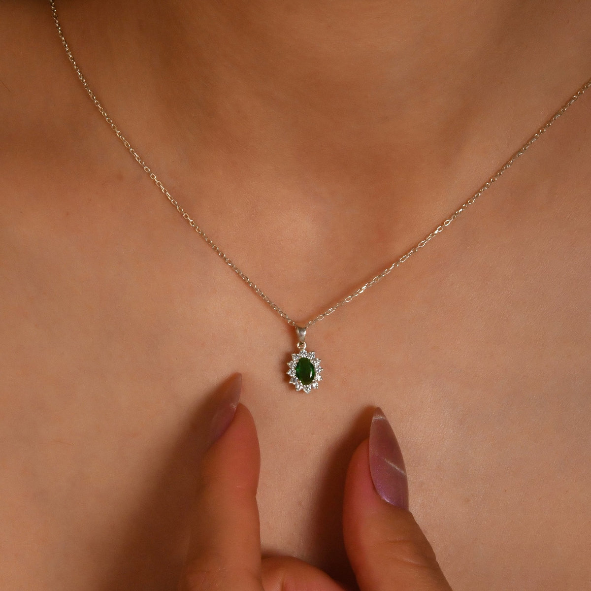 1.04 Carat Oval Ruby Diamond Necklace
