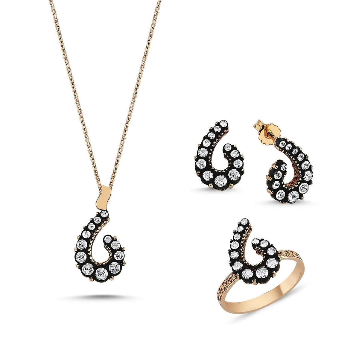 0.36 Carat Rose-Cut Diamond Earrings