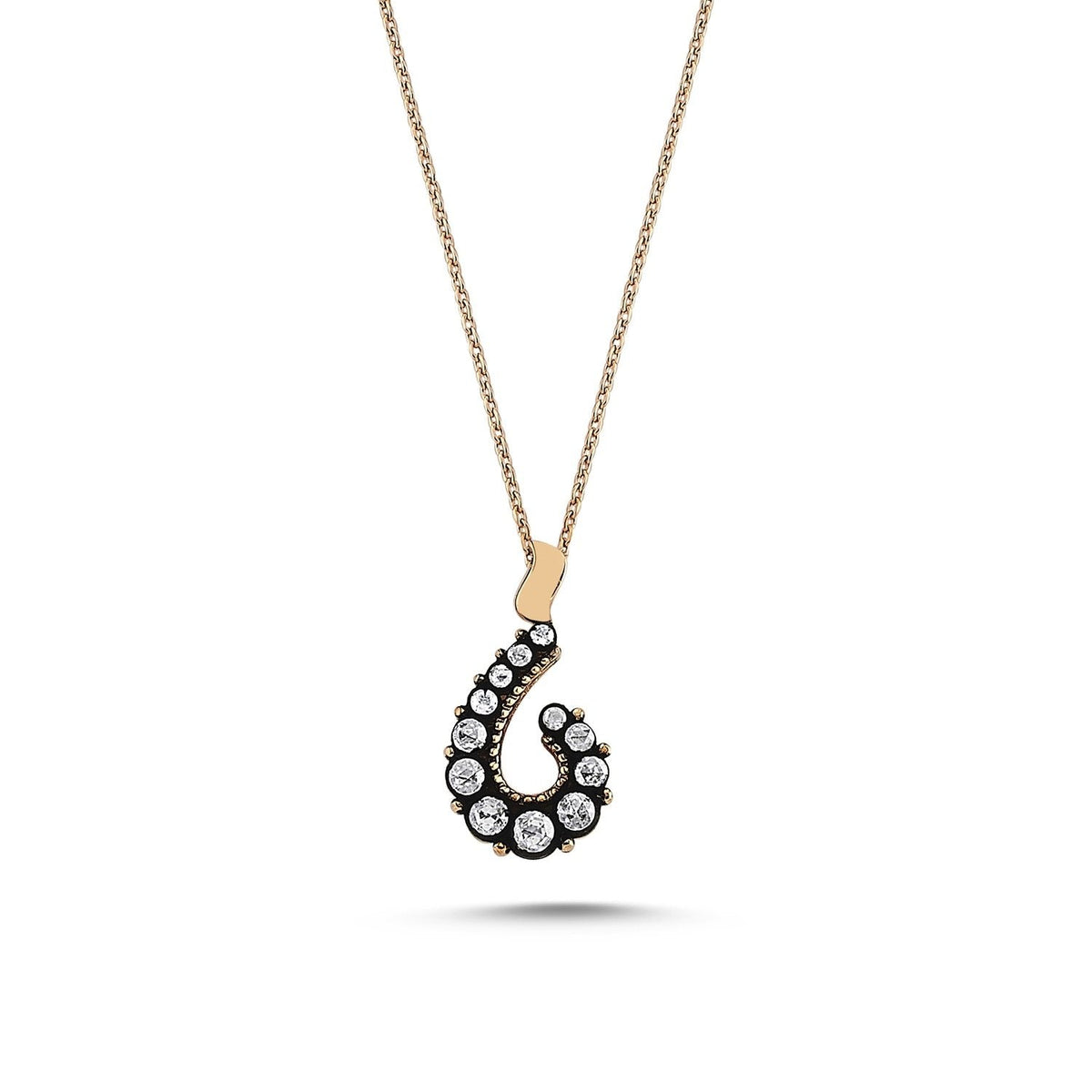 0.18 Carat Rose-Cut Diamond Necklace