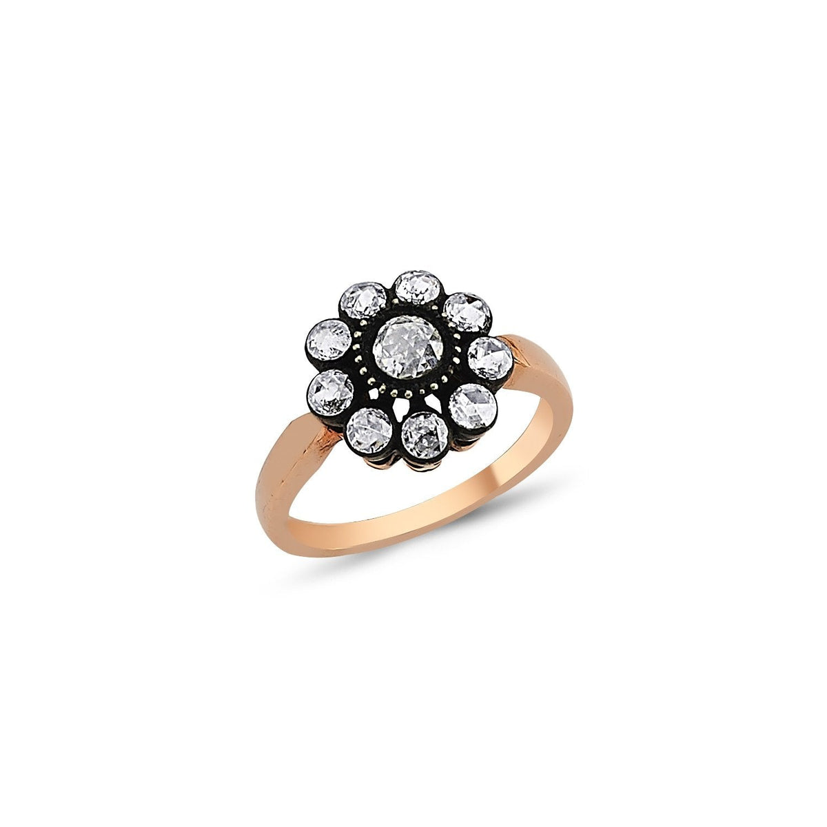 0.70 Carat Rose-Cut Diamond Ring