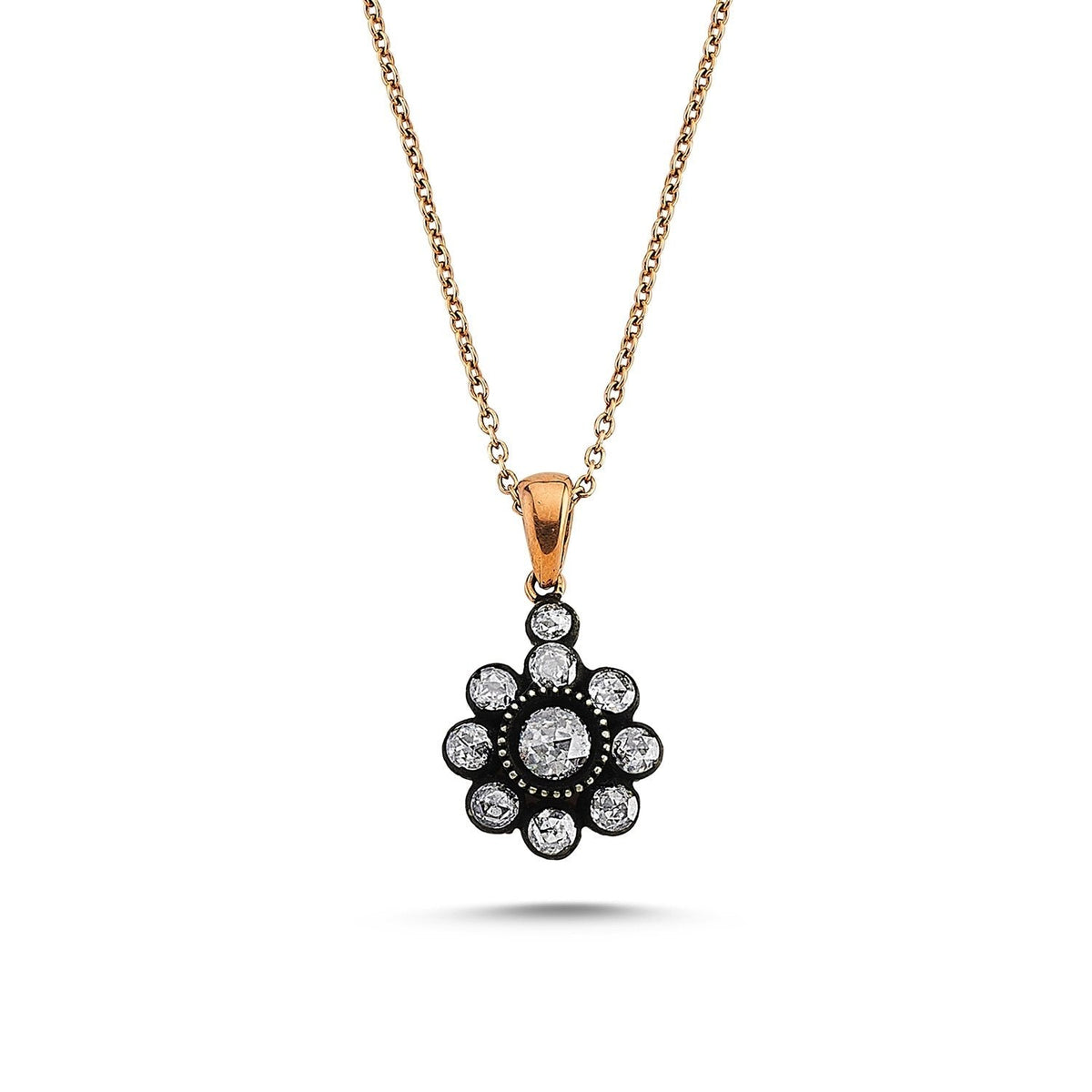 0.70 Carat Rose-Cut Diamond Necklace