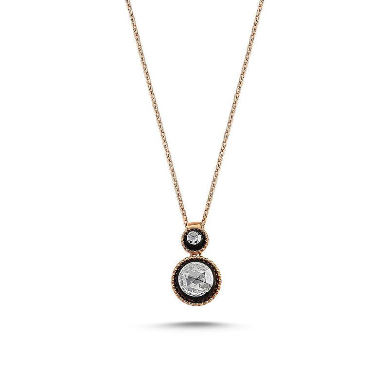 0.33 Carat Solitaire Rose-Cut Diamond Necklace