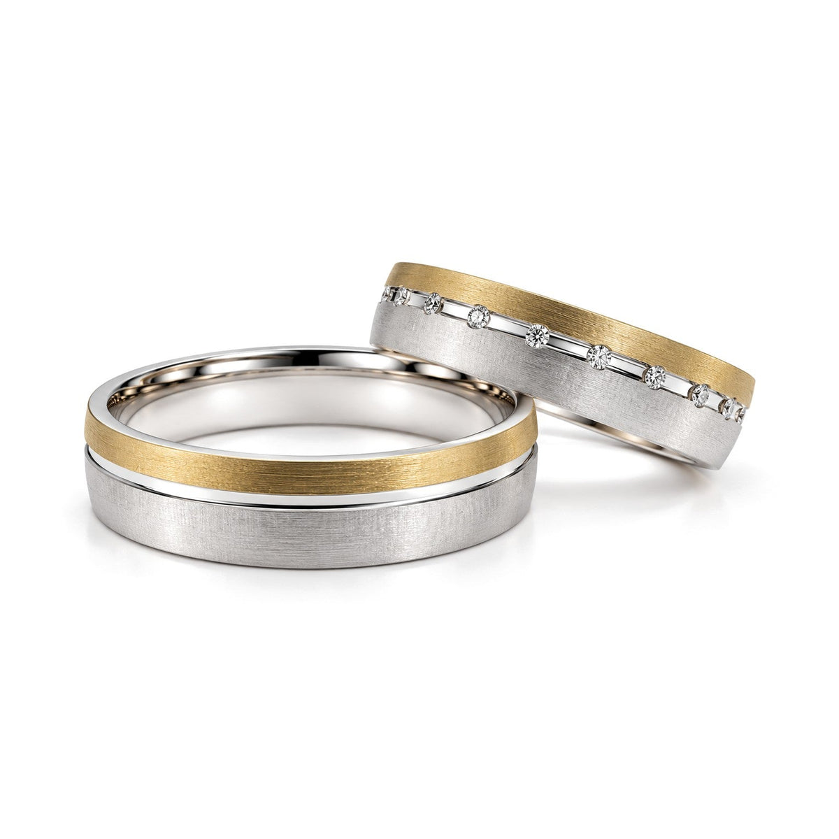 Station Diamond Wedding Band Set · Set