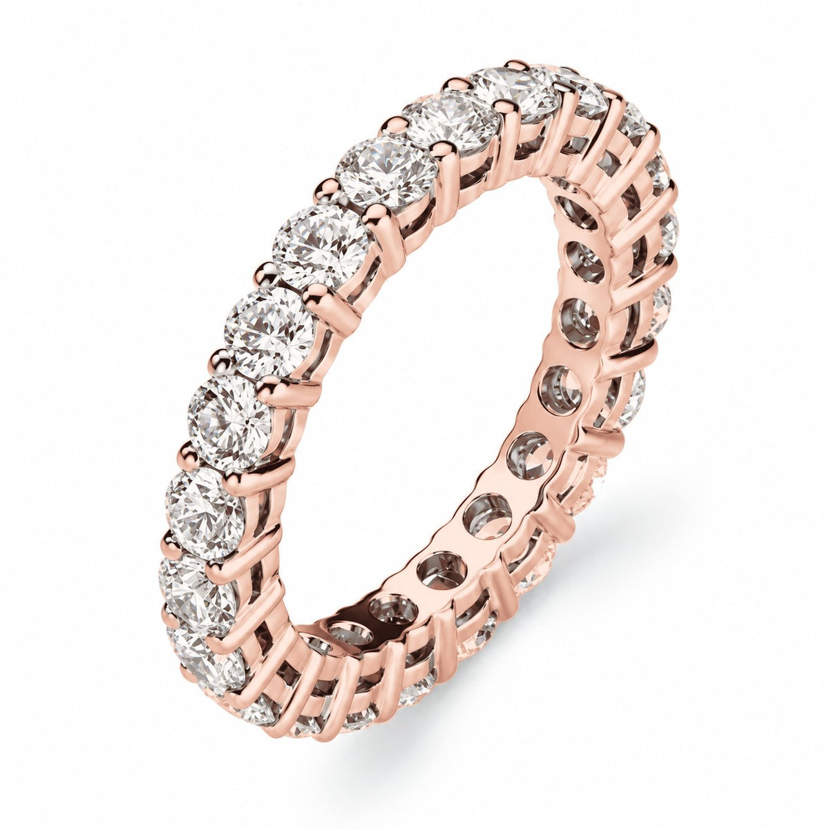 Eternity Ring – Shared Prong · Rose Gold