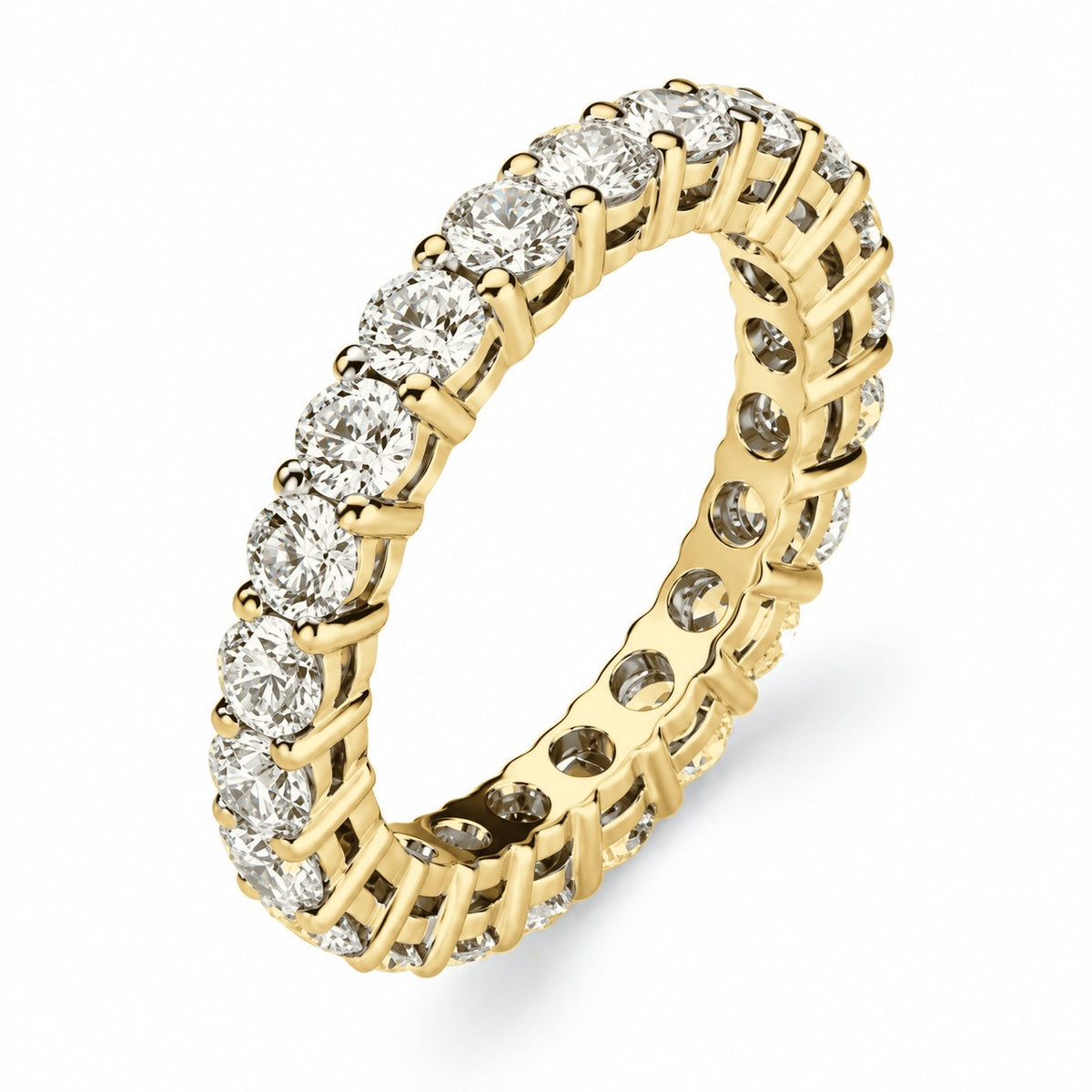 Eternity Ring – Shared Prong · Yellow Gold