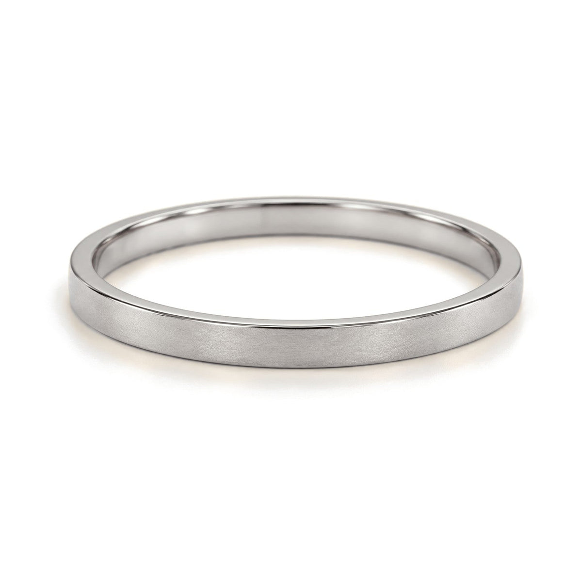 Thin Classic Gold Wedding Band Set · White Gold · Band