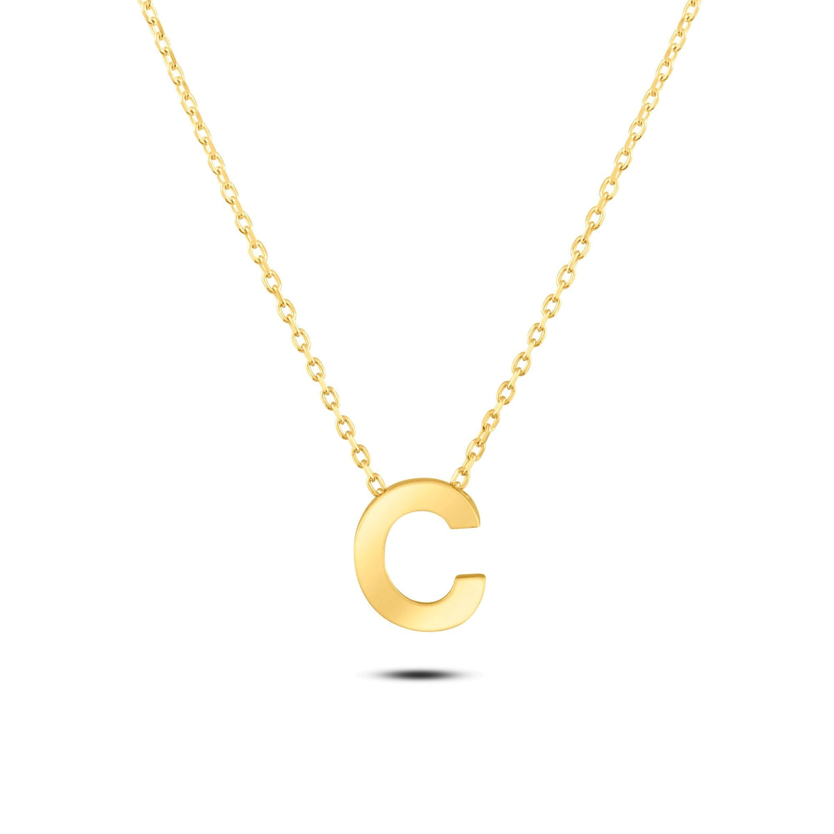 Gold Initial Necklace · Letter C
