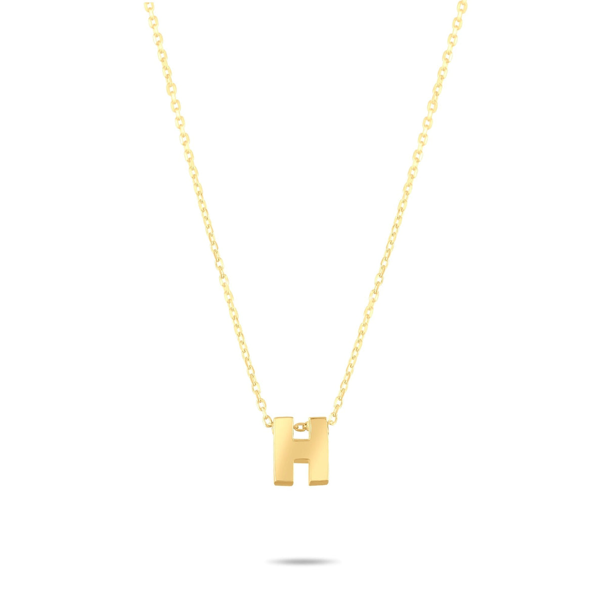 Gold Initial Necklace · Letter H