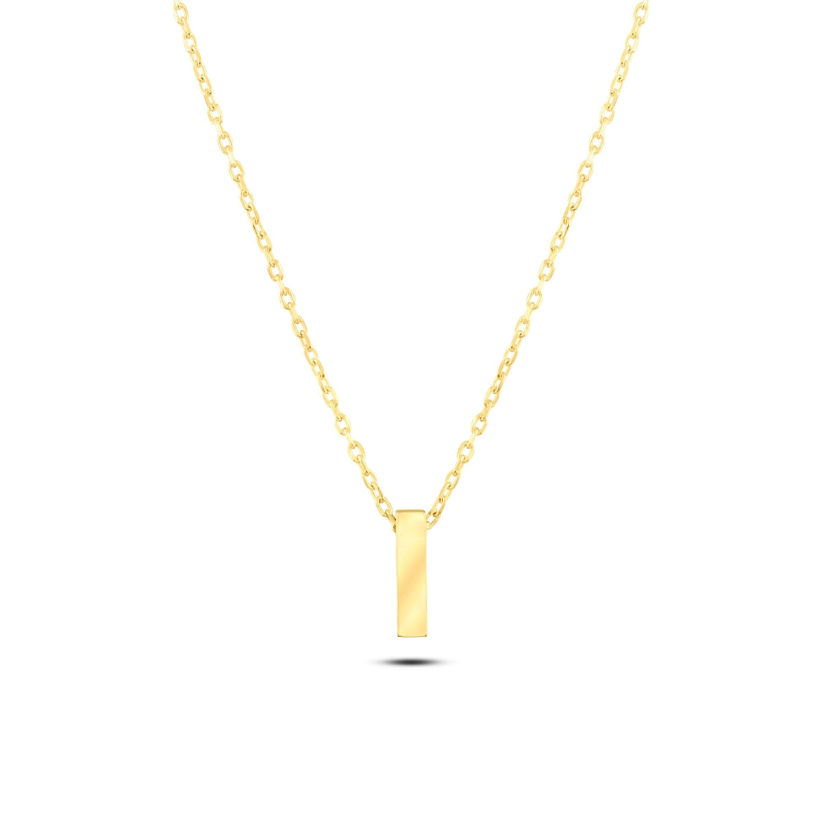 Gold Initial Necklace · Letter I