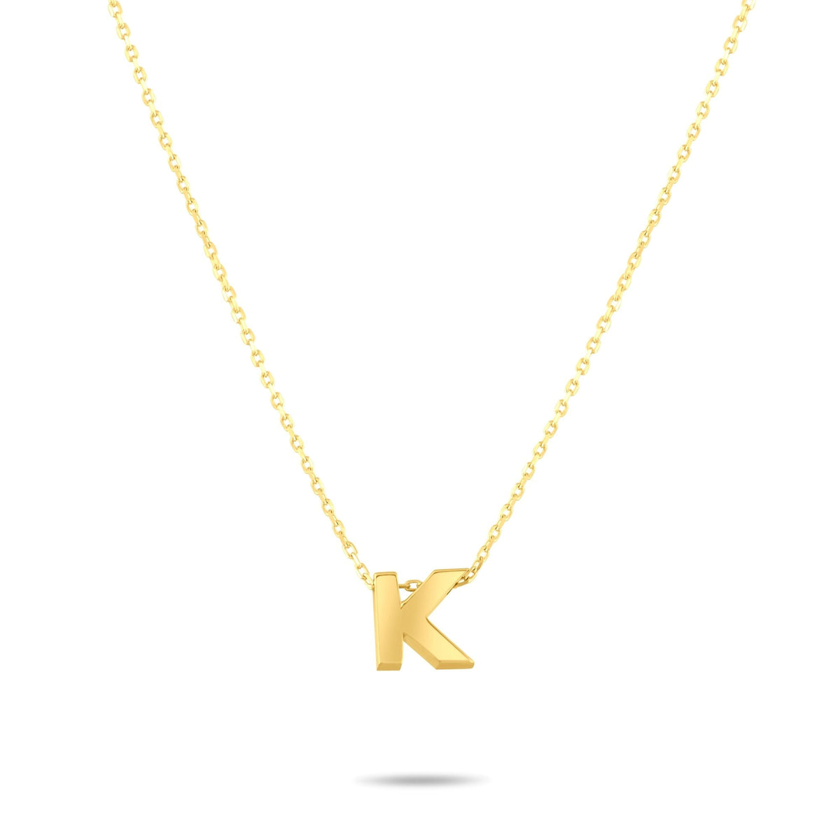 Gold Initial Necklace · Letter K