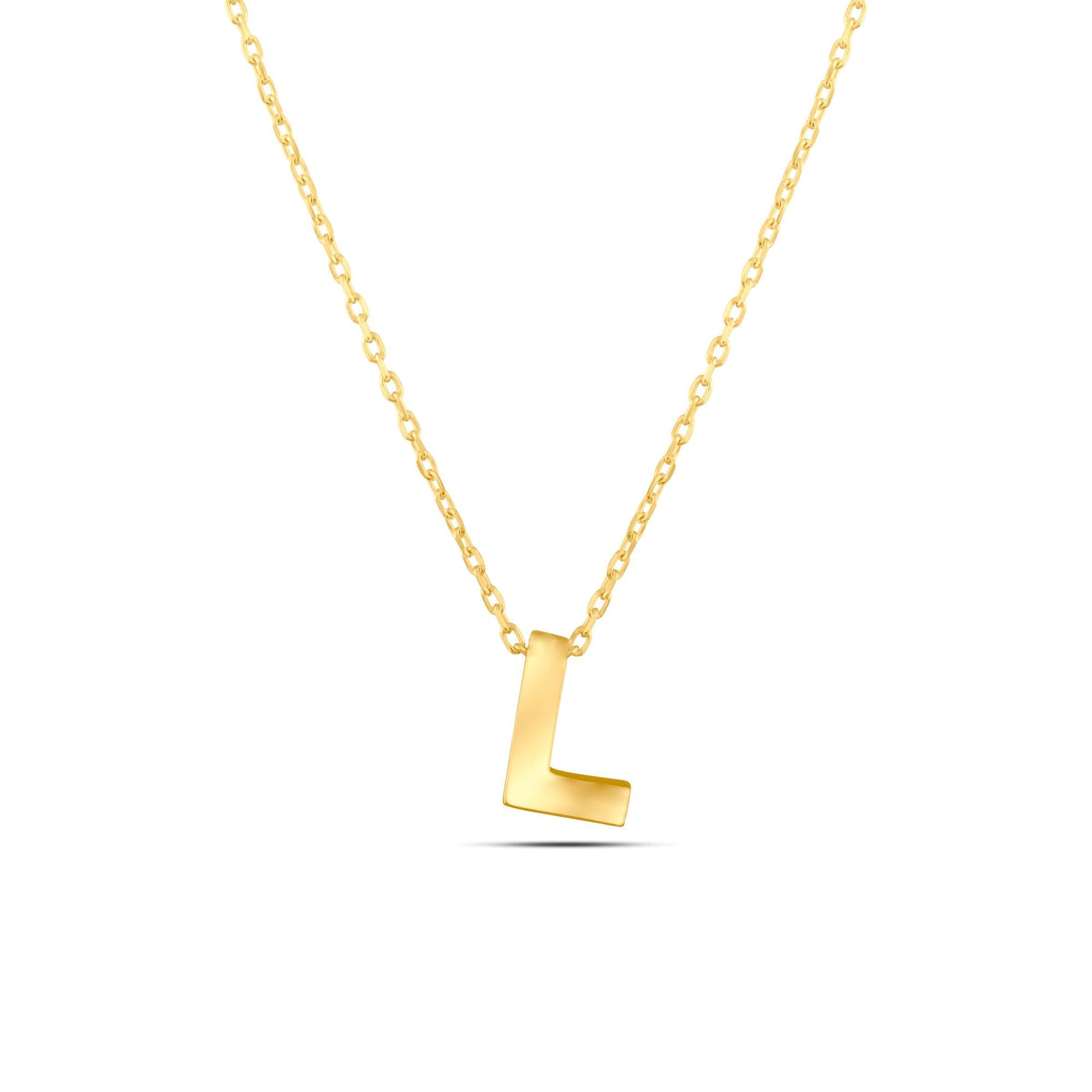 Gold Initial Necklace · Letter L