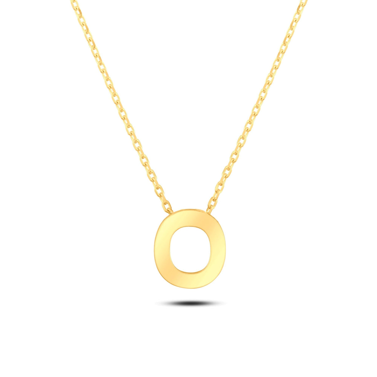 Gold Initial Necklace · Letter O