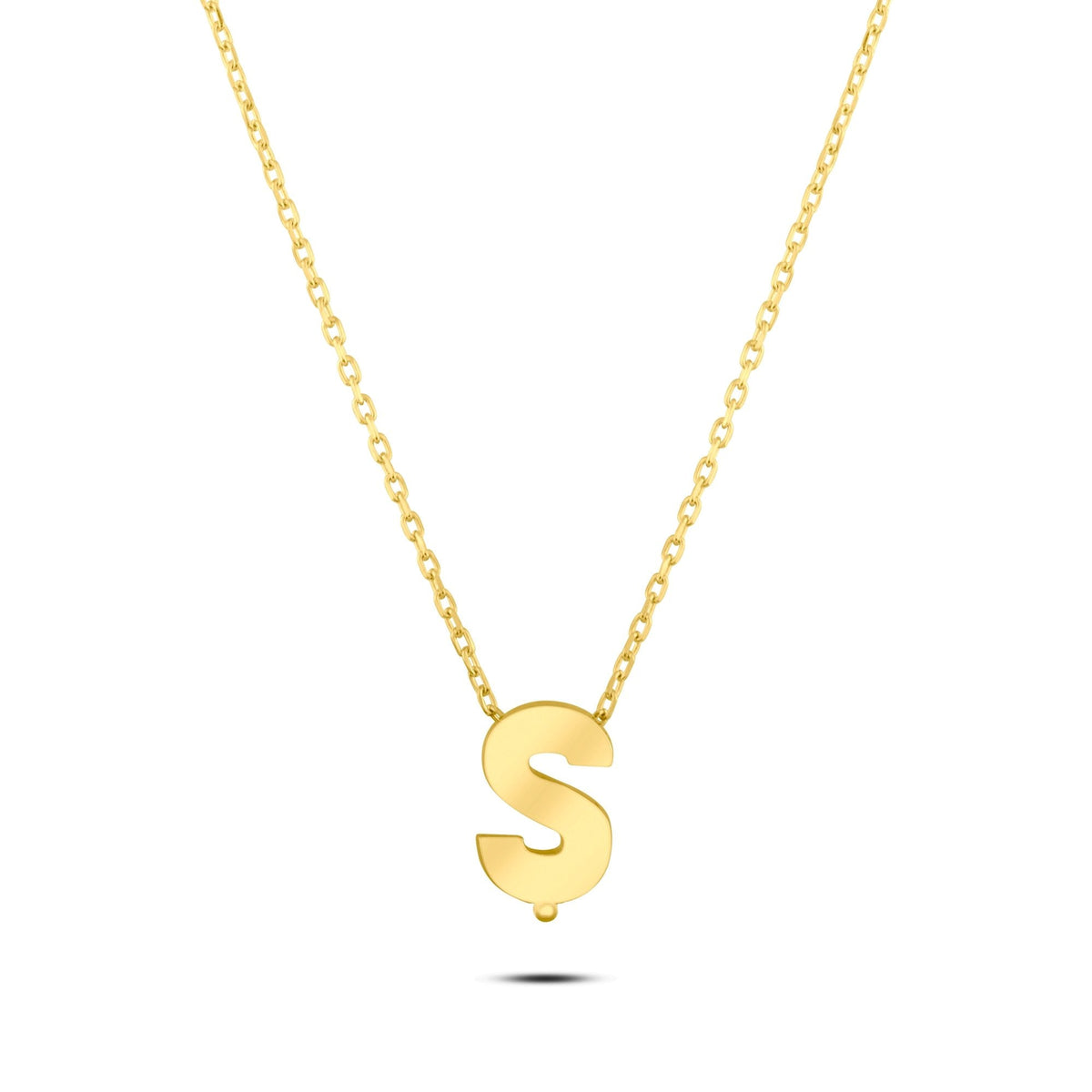 Gold Initial Necklace · Letter Ş