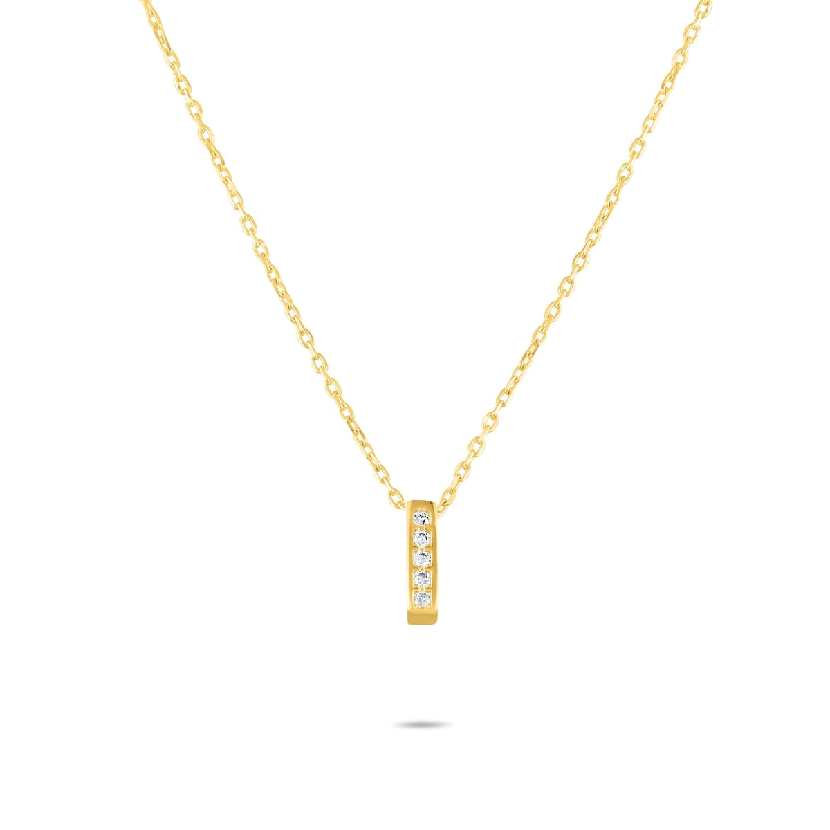 Diamond Initial Necklace · Letter I