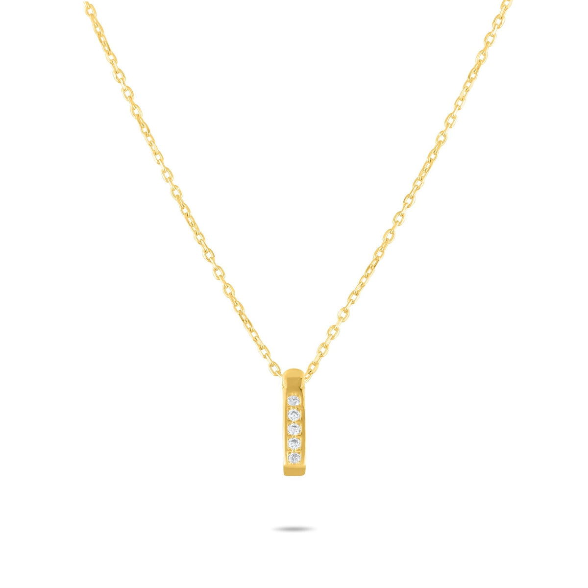 Diamond Initial Necklace · Letter İ