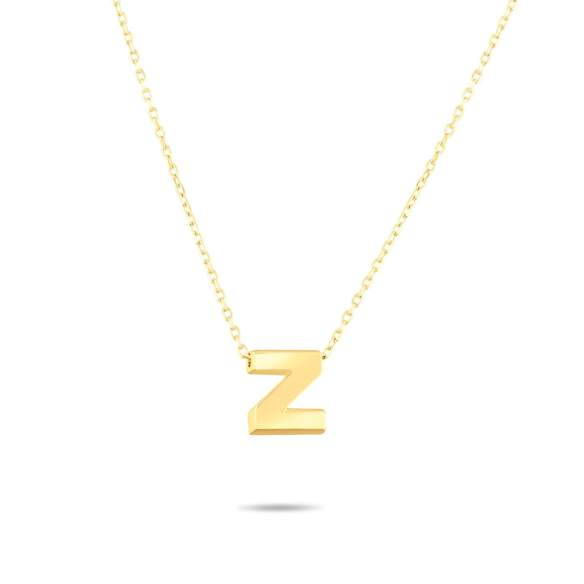 Gold Initial Necklace · Letter Z