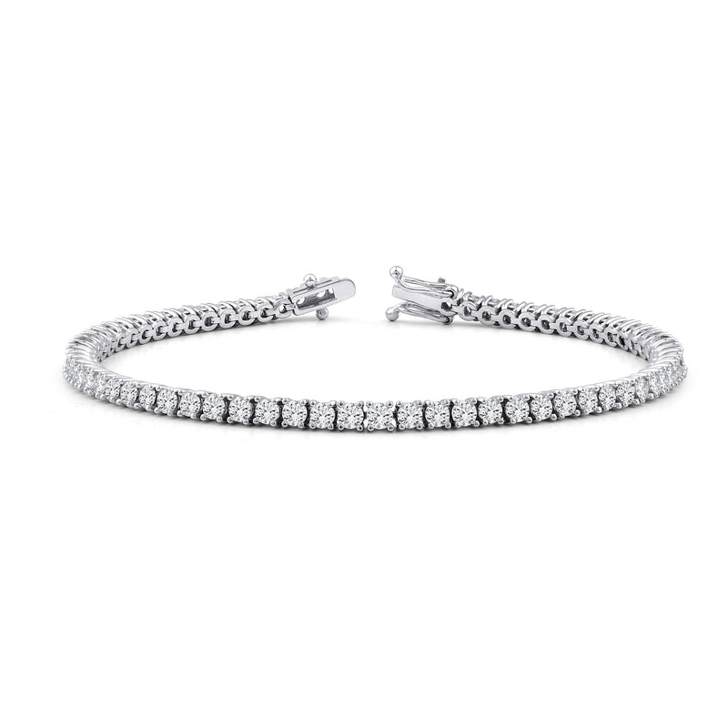Diamond Tennis Bracelet – Four-Prong · White Gold