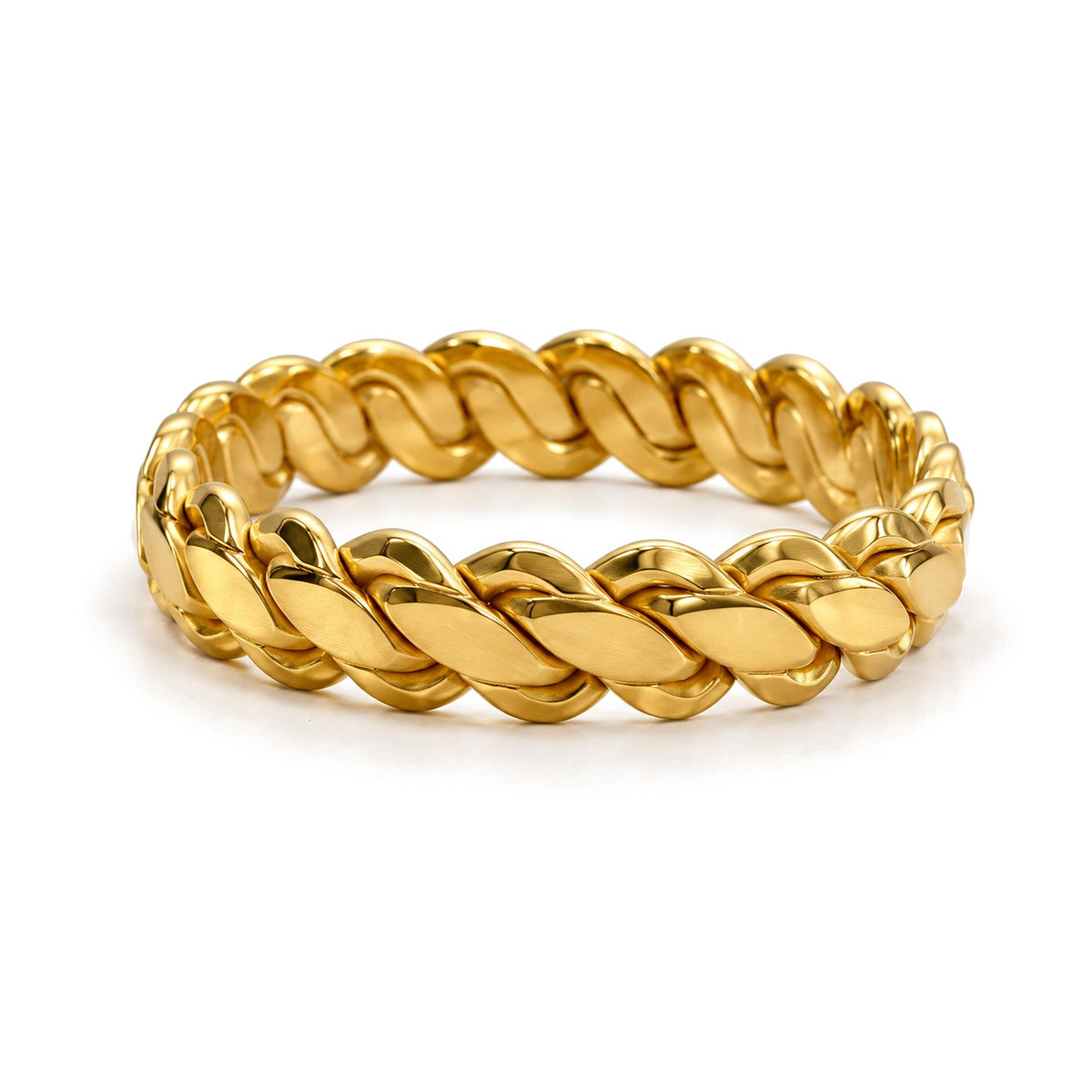 Braided Gold Wedding Band Set · Yellow Gold · Band