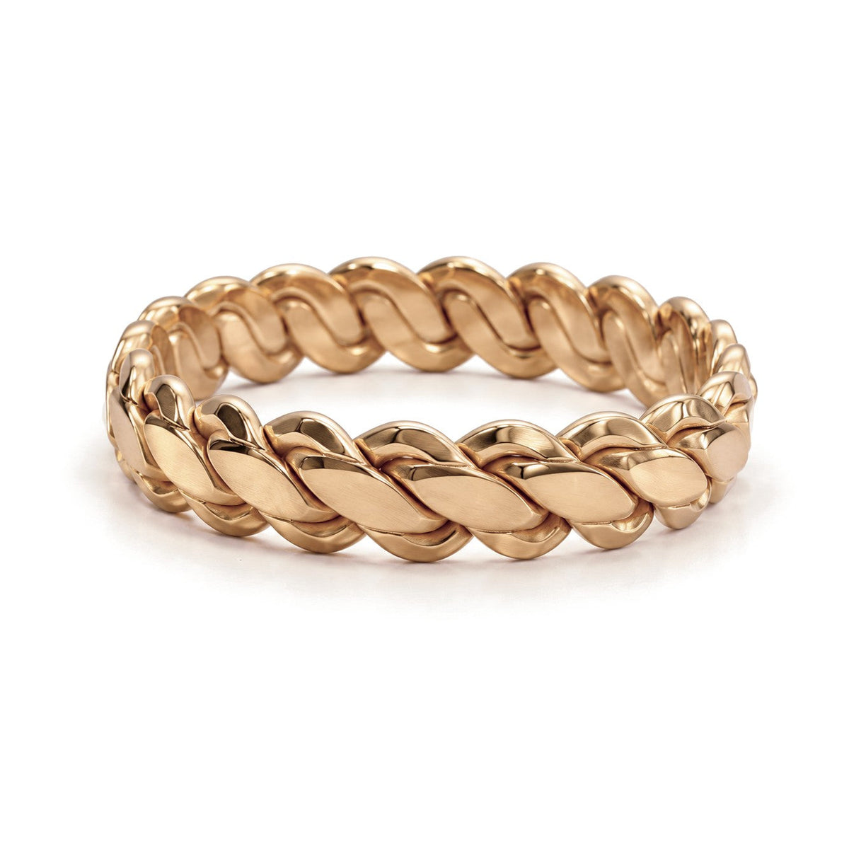 Braided Gold Wedding Band Set · Rose Gold · Band