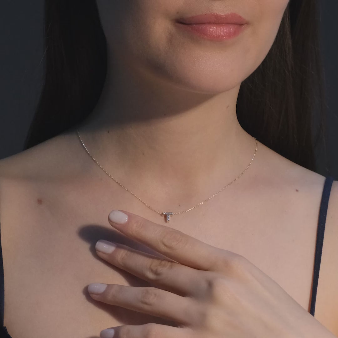 Diamond Initial Necklace