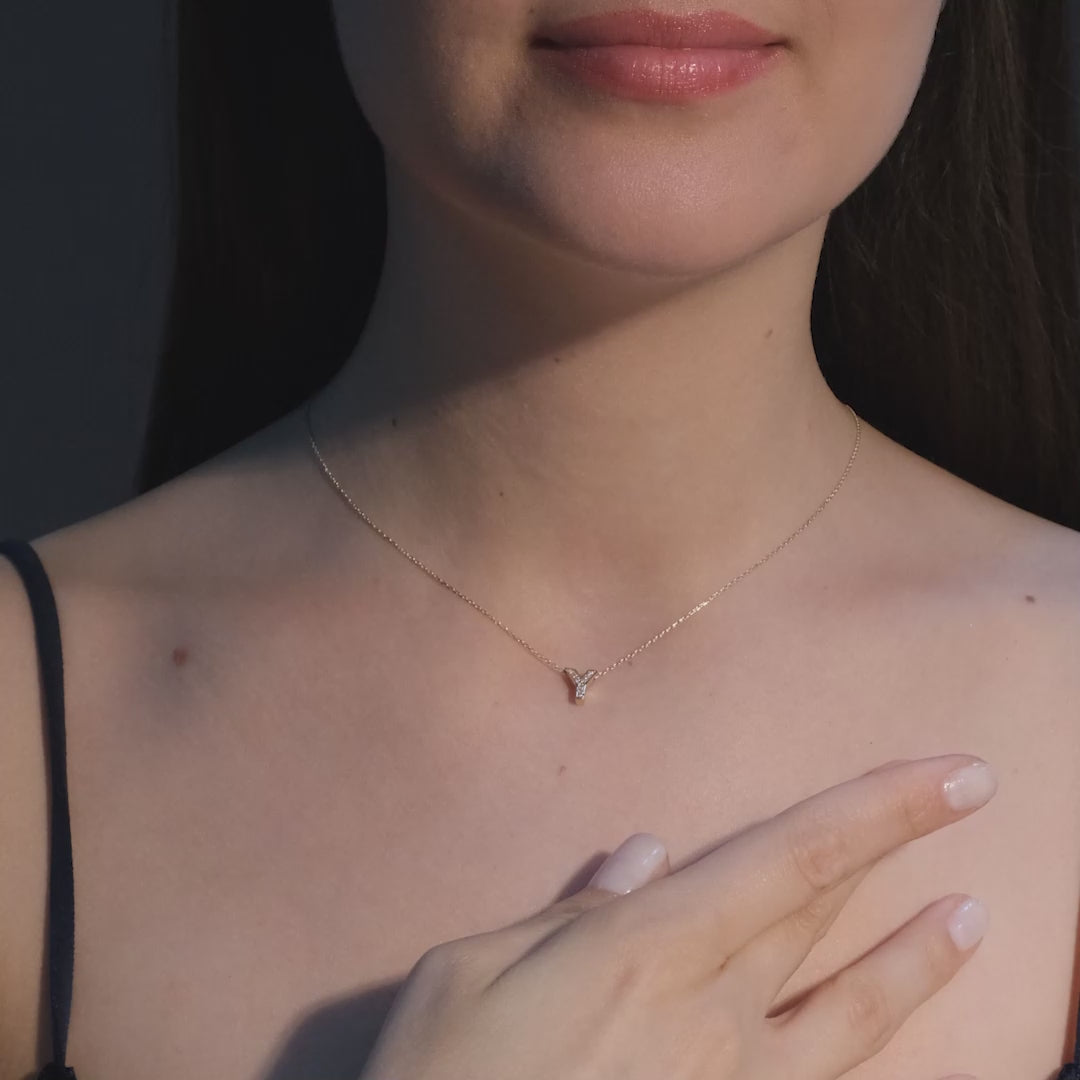 Diamond Initial Necklace