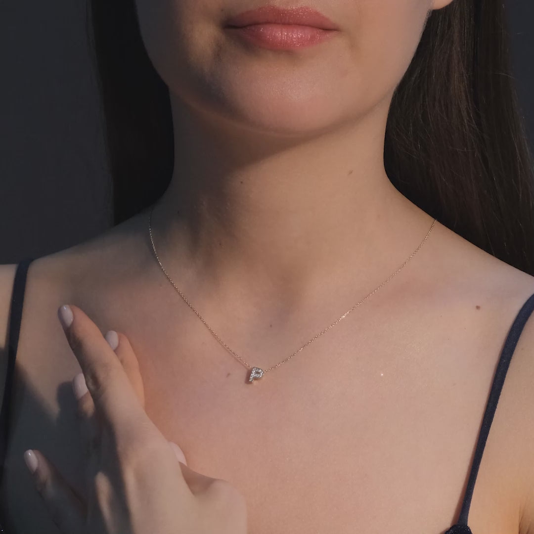 Diamond Initial Necklace