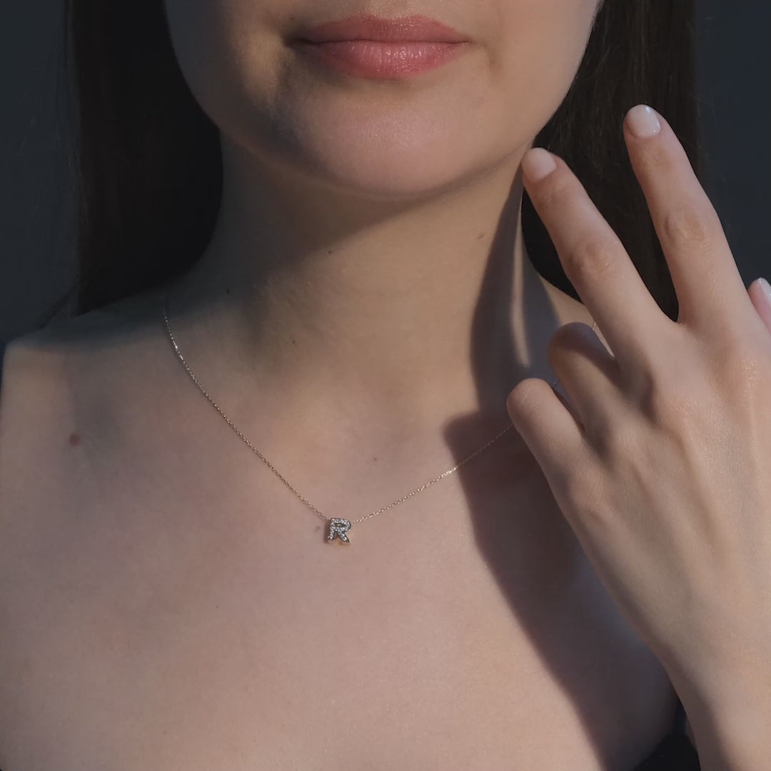 Diamond Initial Necklace