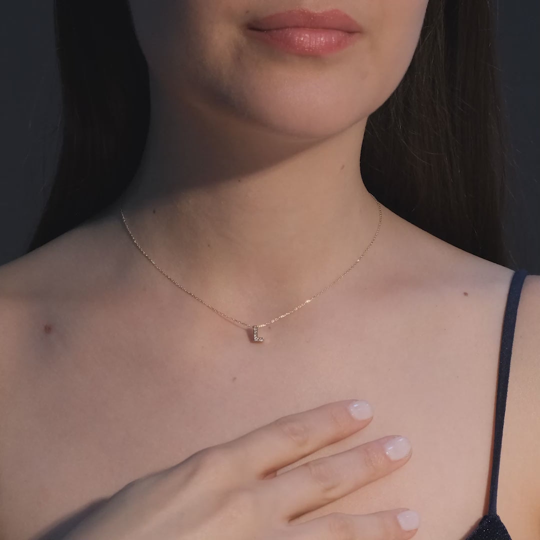 Diamond Initial Necklace