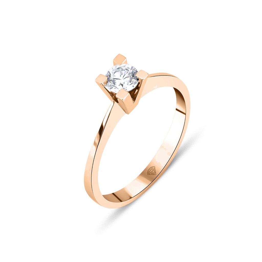 Round · Square Prong · Rose Gold