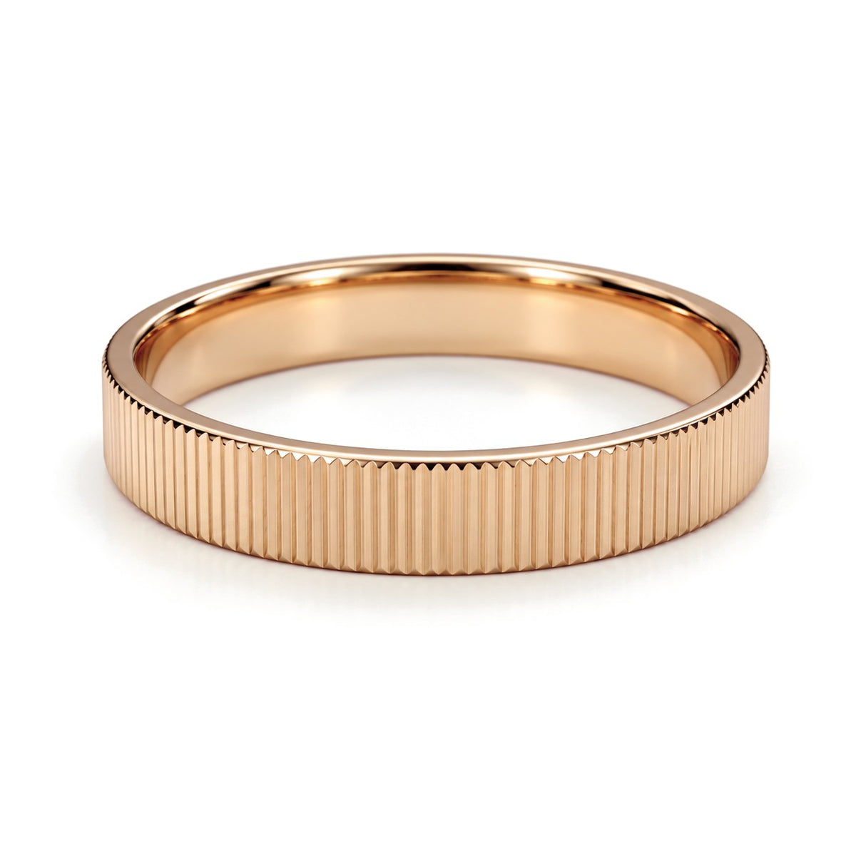 Coin Edge Gold Wedding Band Set · Rose Gold · Band